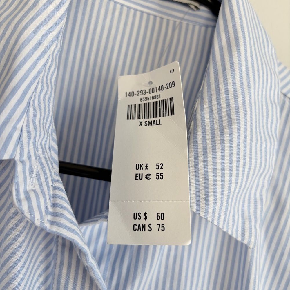 Abercrombie and Fitch Striped Button Down Tie Front Shirt - Picture 8 of 8